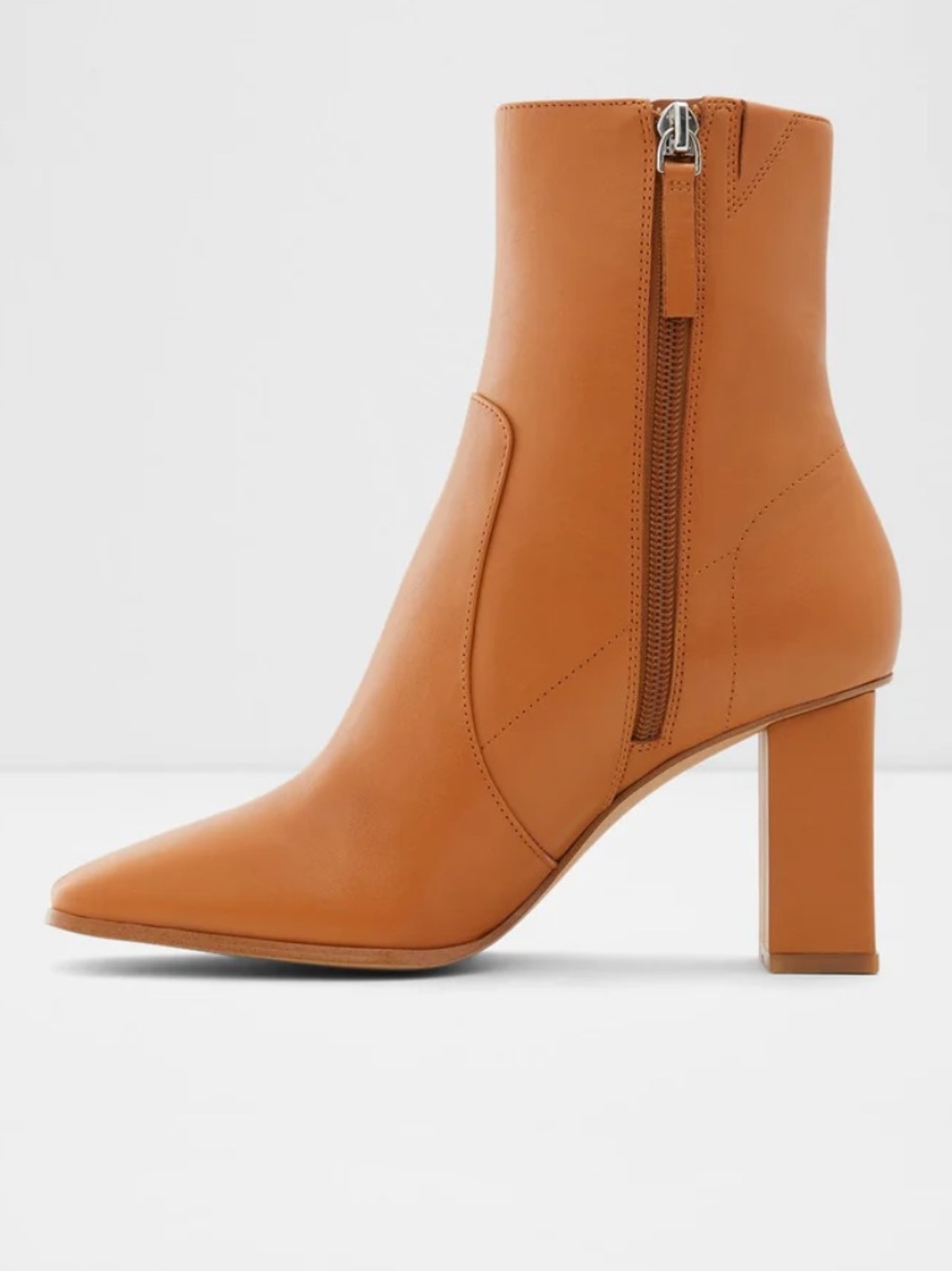 Aldo TheLiven Cognac Block Heel Ankle Boots - Picture 3 of 13